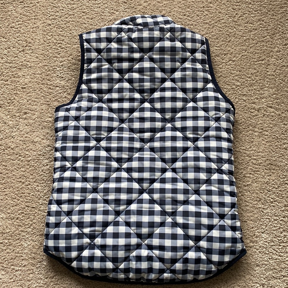 J. Crew Factory Gingham Puffer Vest - Picture 2 of 3